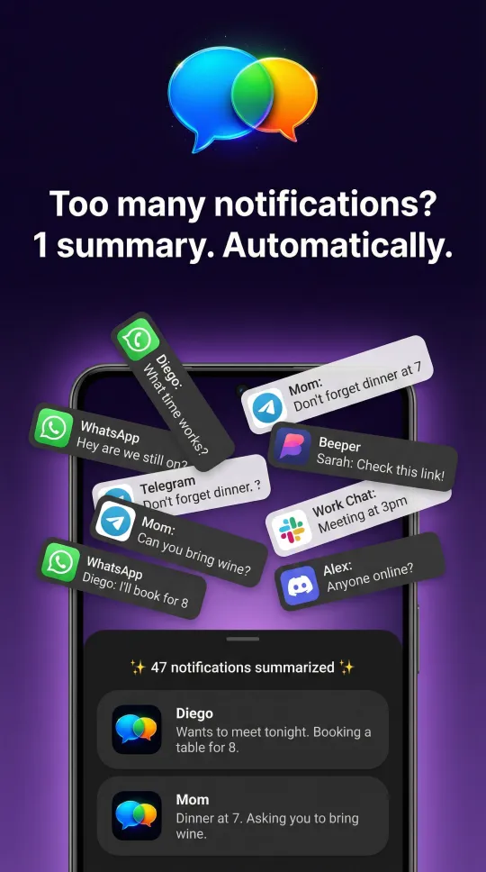 One clear summary from 47 notifications